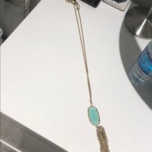 Kendra Scott teal tassel necklace